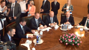 Prezydent Słowacji Andrej Kiska u premiera Donalda Tuska  fot.ŚWIECZAK 
