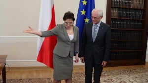 Marszałek Sejmu Ewa Kopacz spotkała się z przewodniczącym Rady EuropejskiejHermanem Van Rompuyem  fot.ŚWIECZAK