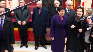 Premier Ewa Kopacz i Prezydent Warszawy Hanna Gronkiewicz-Waltz przejechały II linią metra  fot. ŚWIECZAK 
