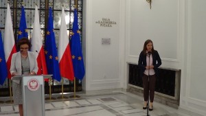Briefing prasowy marszałek Sejmu Małgorzaty Kidawa-Błońskiej fot. ŚWIECZAK