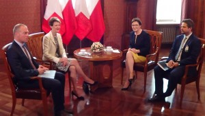 Premier Ewa Kopacz spotkała się z prezydent Szwajcarii Simonettą Sommarugą fot. ŚWIECZAK