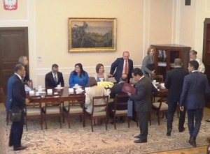 Marszałek Małgorzata Kidawa-Błońska spotkała się z szefem Izby Deputowanych Meksyku Julio Césarem Moreno Riverą fot.ŚWIECZAK 