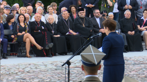Uroczystości przy pomniku "Polegli-Niepokonani" na Cmentarzu Powstańców Warszawy na Woli  fot. ŚWIECZAK