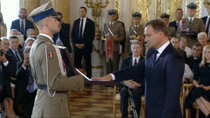 Uroczystość przekazania Prezydentowi RP odznak Orderu Orła Białego i Krzyża Wielkiego Orderu Odrodzenia Polski fot. ŚWIECZAK 