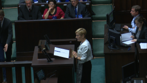 dr Elżbieta Ostrowska Pierwsze posiedzenie Obywatelskiego Parlamentu Seniorów fot. ŚWIECZAK 