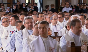 Franciszek odprawił mszę dla kapłanów w Sanktuarium św. Jana Pawła II fot. ŚWIECZAK