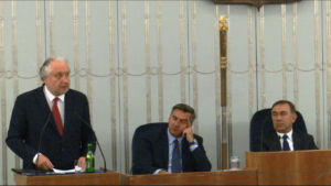 Prezes Andrzej Rzepliński przedstawił w Senacie informację o działalności TK w 2015 r. fot. ŚWIECZAK