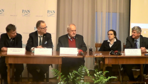 Konferencja prasowa Polskiej Akademii Nauk na temat wykorzystania technologii kosmicznych w gospodarce oraz wyborów nowych członków PAN fot. ŚWIECZAK